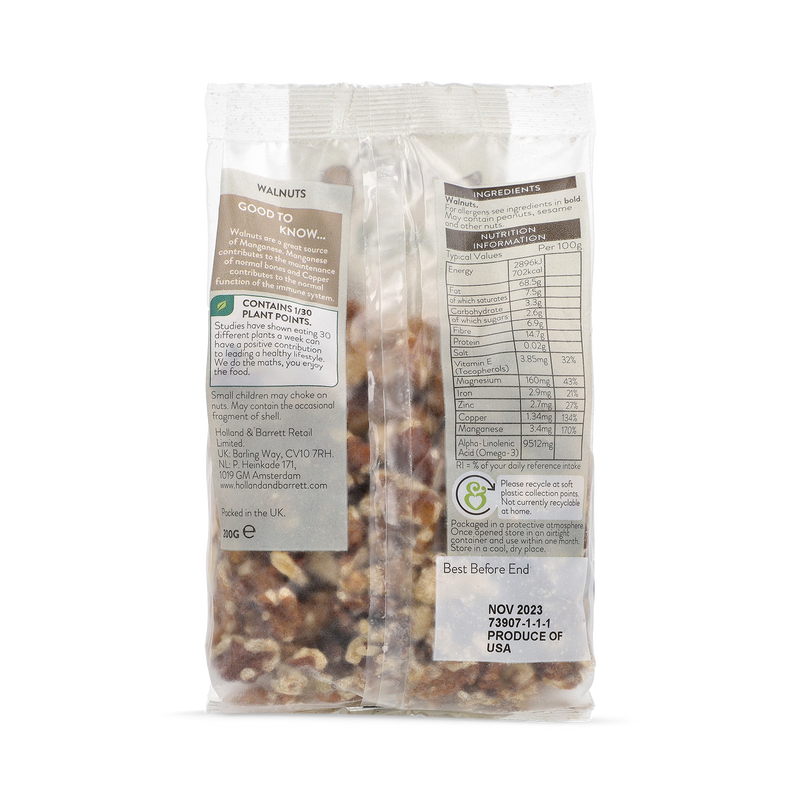 Holland & Barrett walnut pieces 200g, UK version