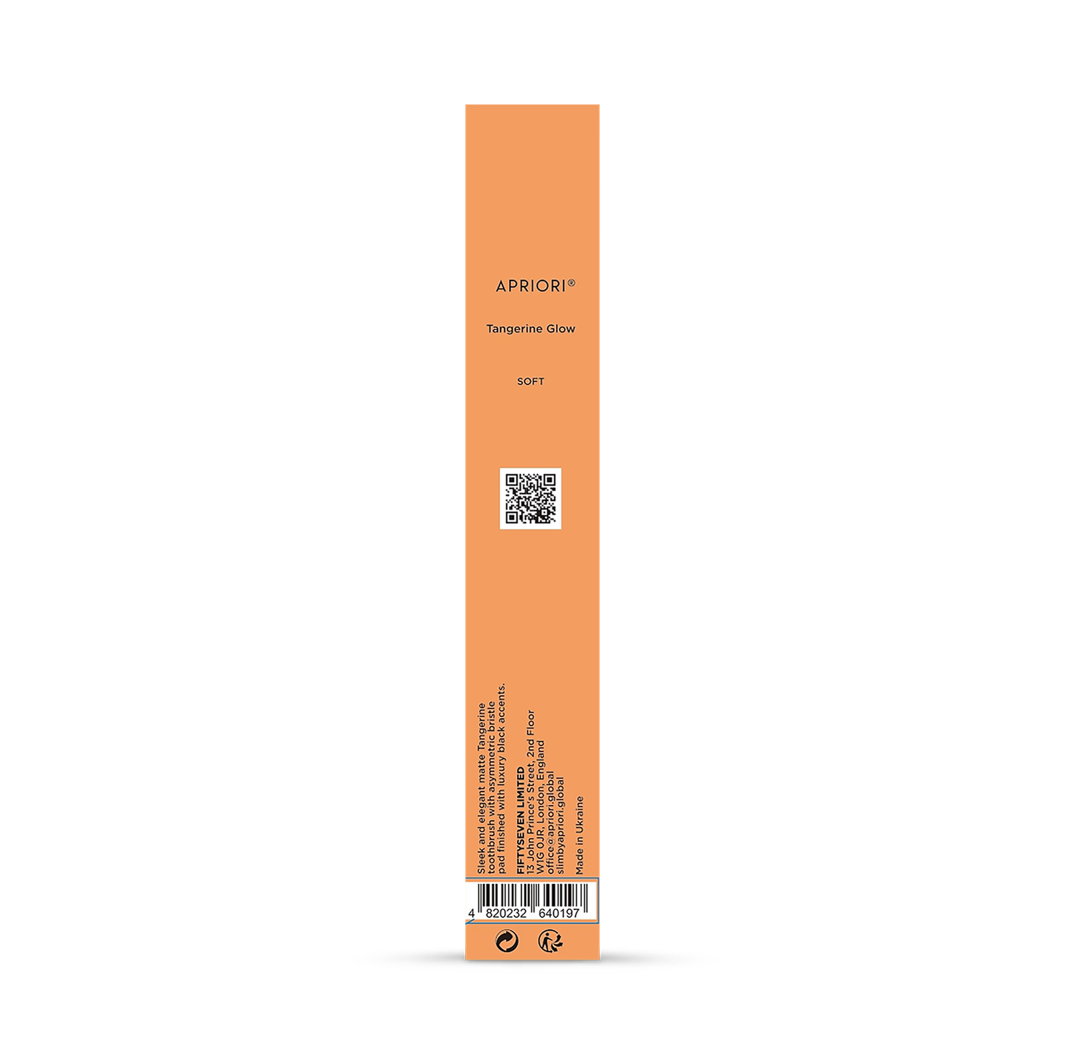 Apriori Tangerine Glow soft toothbrush - British product