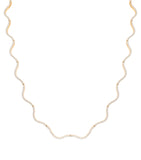 Astrid & Miyu gold-plated cubic zirconia ripple tennis necklace - British product