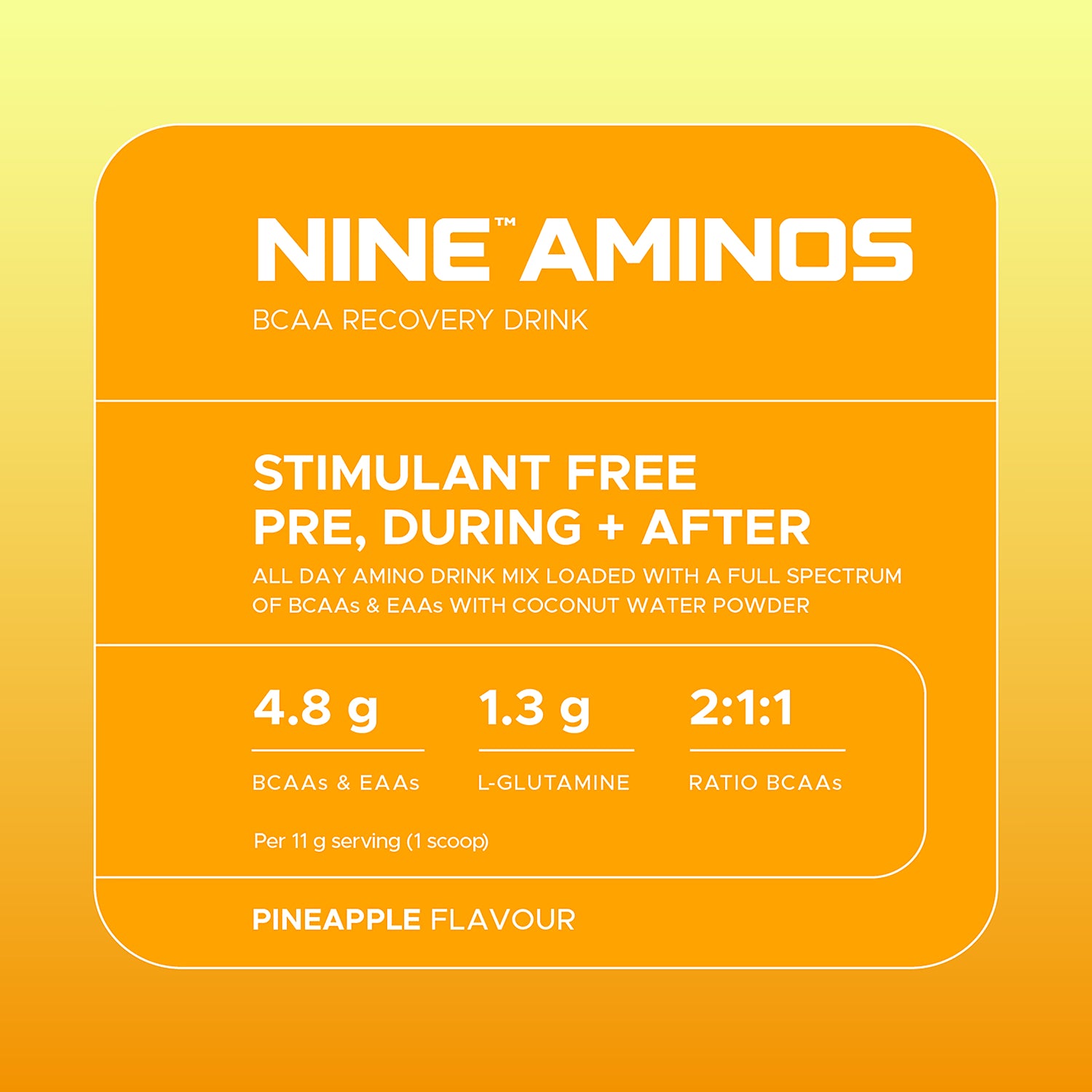USN Nine Aminos pineapple amino powder 330g, imported from the UK