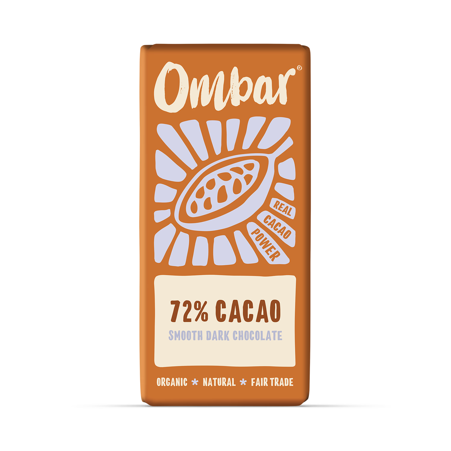 Ombar tablette de chocolat 72% cacao 70g, version UK
