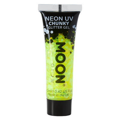 Moon Glow Neon UV Chunky Glitter Gel Yellow