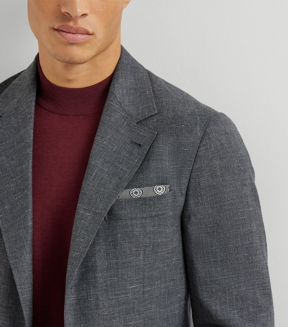 Brunello Cucinelli silk pocket square 35x35cm - British product