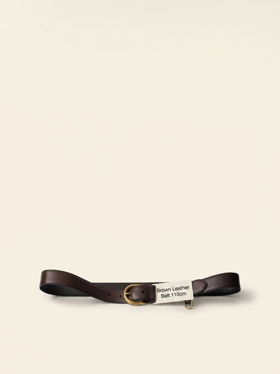 Prada leather belt 3.3cm antique-gold buckle, UK version