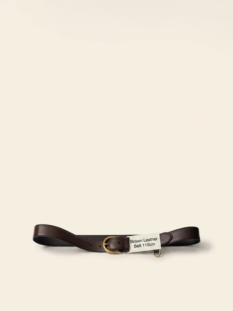 Prada leather belt 3.3cm antique-gold buckle, UK version