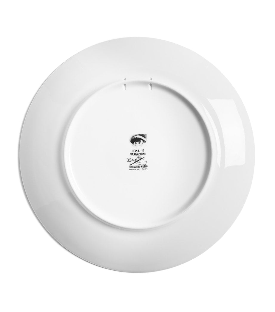 Fornasetti Tema e Variazioni No. 334 wall plate 26cm, imported from the UK