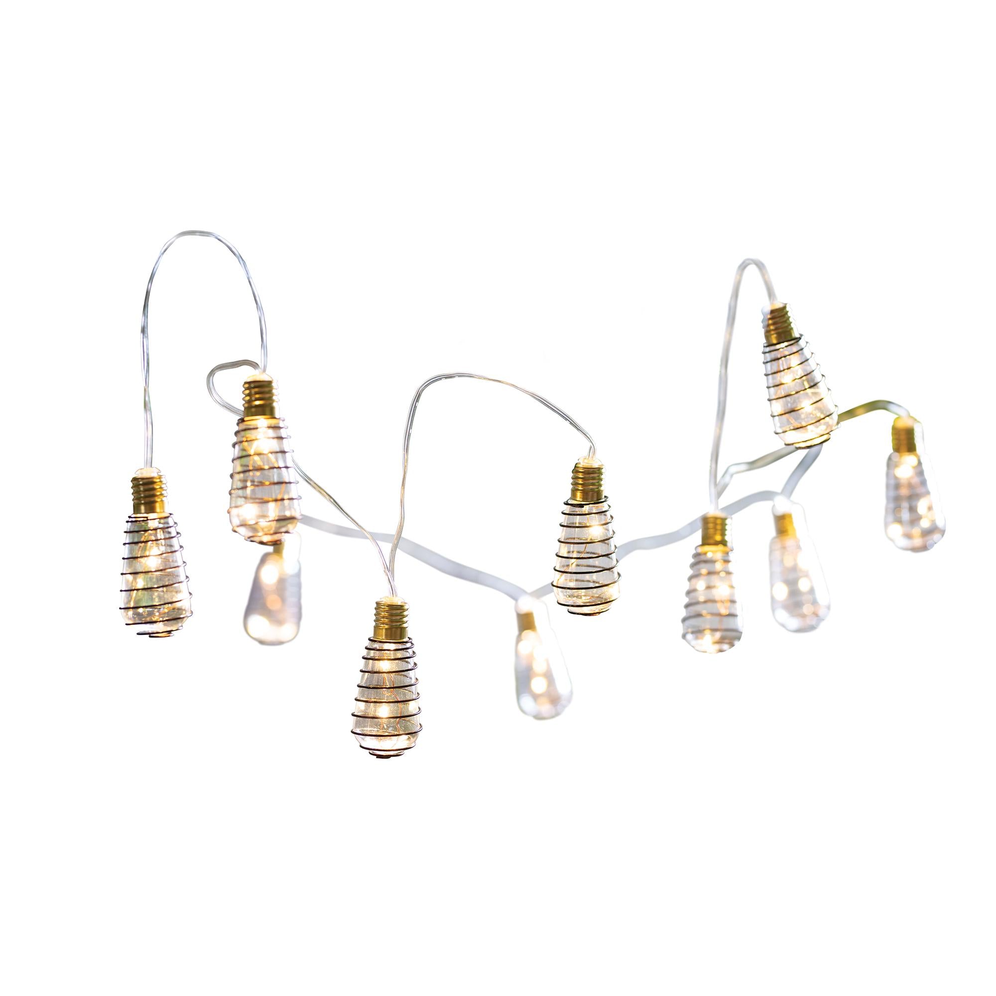 Sainsbury's Home Solar Wire Wrap Bulb String Lights 20pk GOODS Sainsburys   