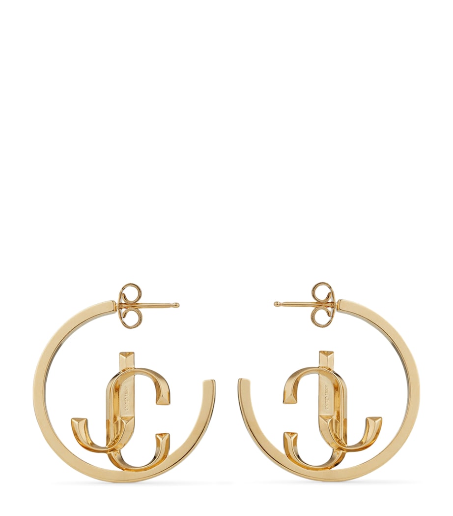 Jimmy Choo JC gold-tone hoop earrings (British brand)