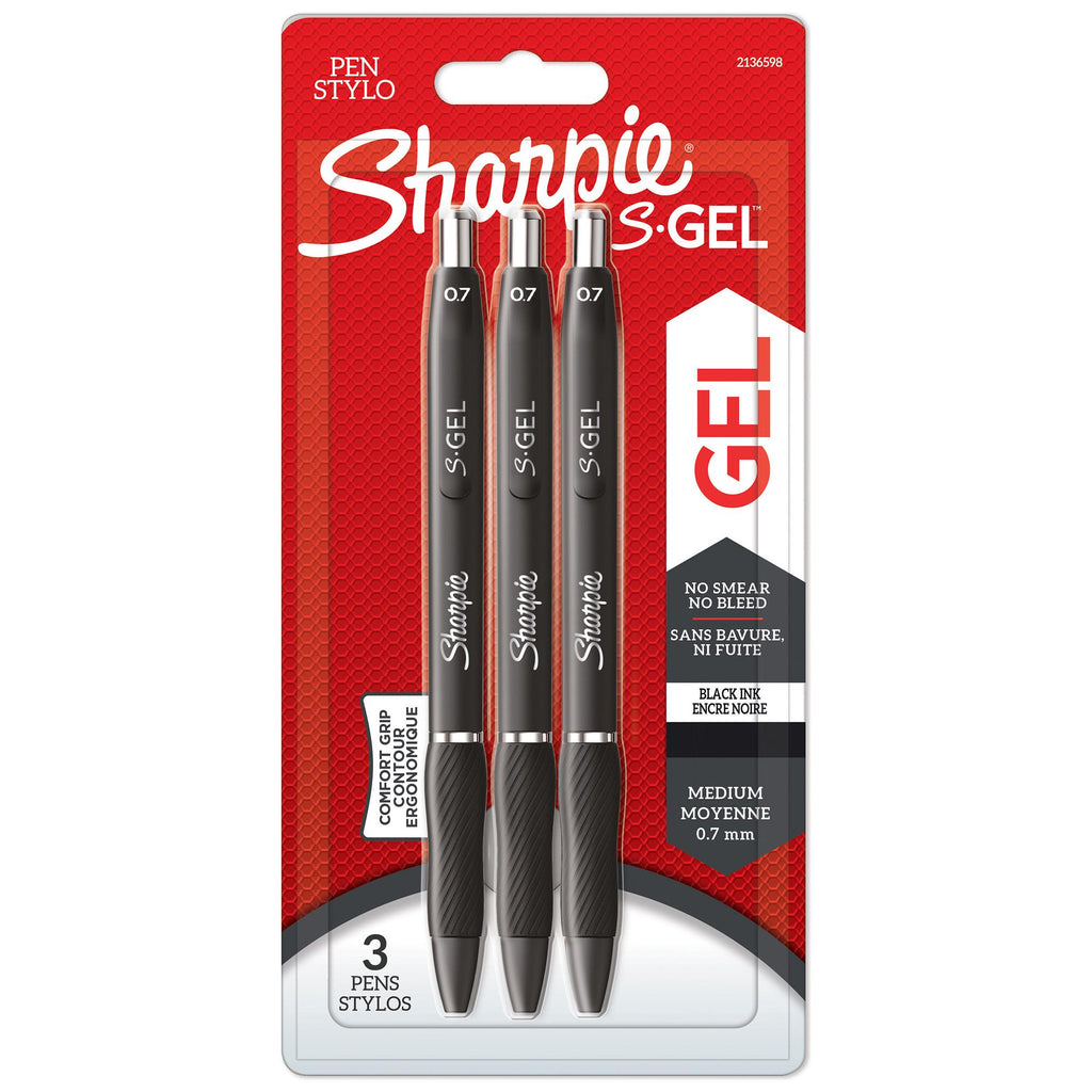 Sharpie S Gel Black 3pk