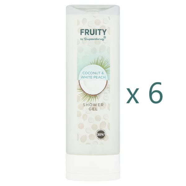 Fruity Coconut and White Peach Shower Gel 250ml x6 Bundle GOODS Superdrug   