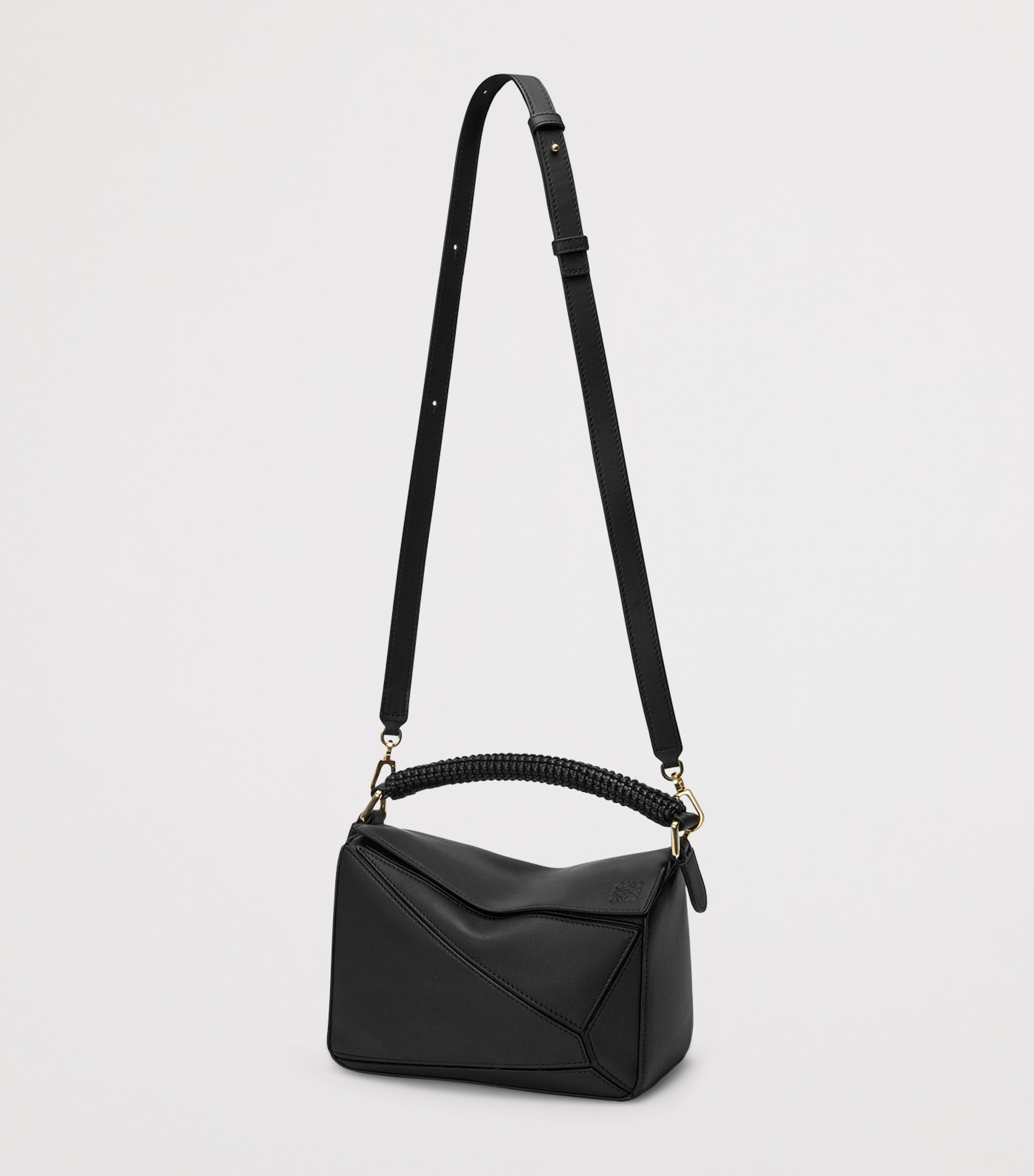 LOEWE small leather woven top-handle bag, UK version