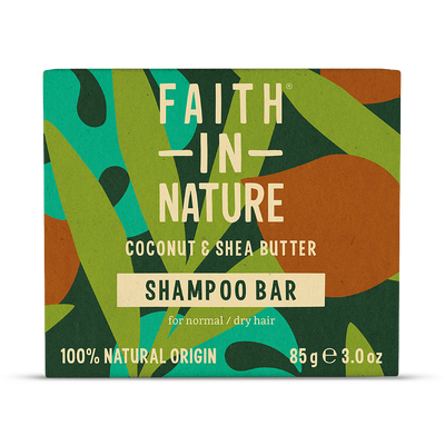 Faith In Nature Shampoo-Riegel für trockenes Haar Kokosnuss & Sheabutter 85 g