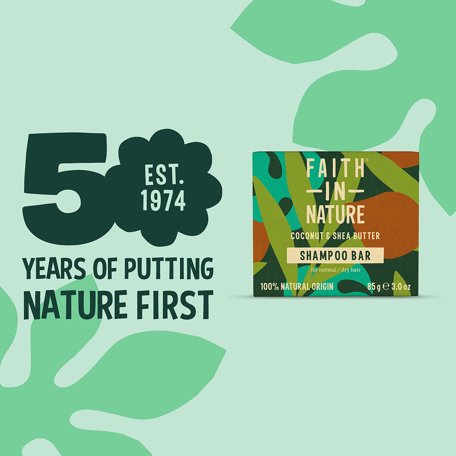 Faith In Nature Shampoo Bar for Dry Hair Coconut & Shea Butter 85g