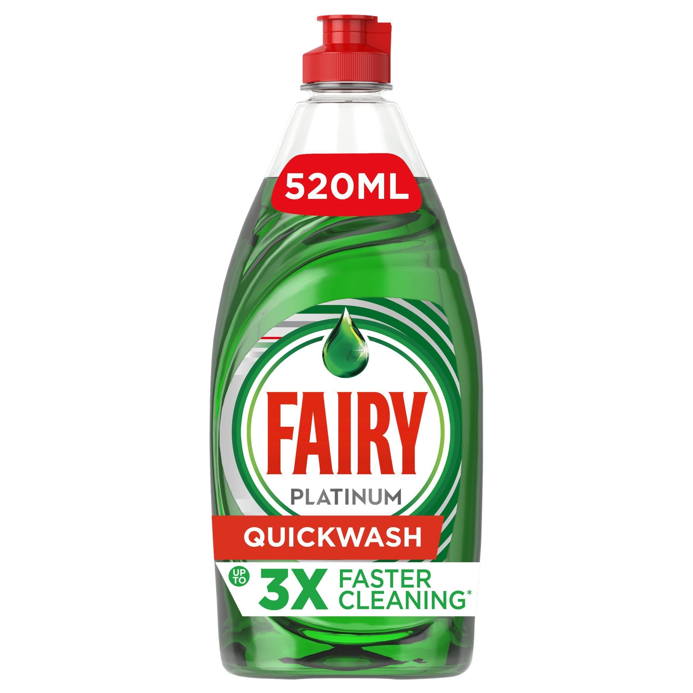 Fairy Platinum Quickwash Original Washing Up Liquid 520ml GOODS Sainsburys   