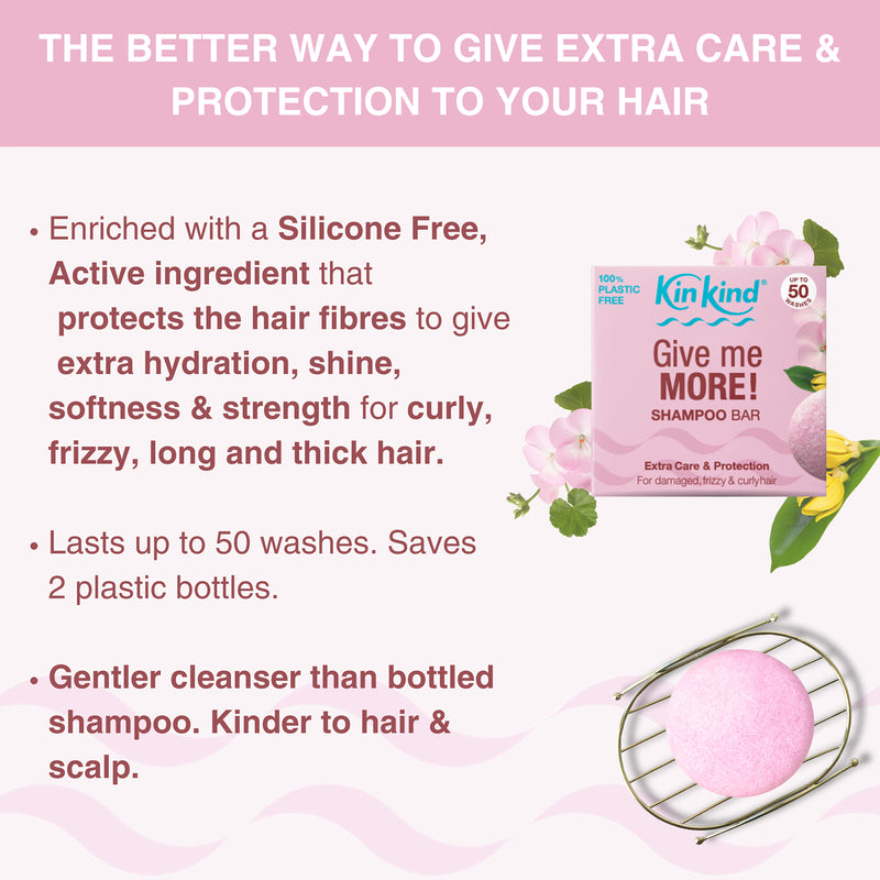 KinKind Extra Care shampoo bar 50g for curly hair, UK version