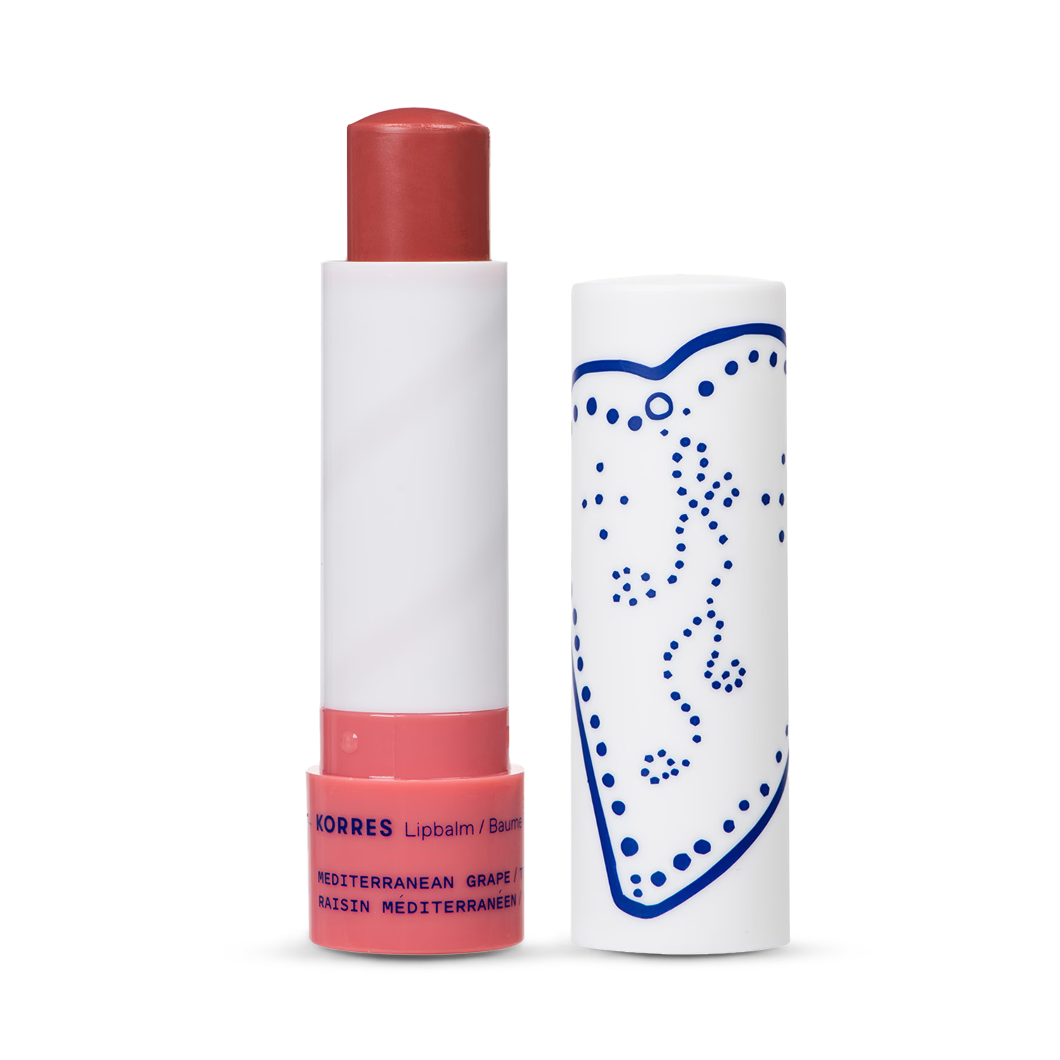 Korres lip balm Mediterranean Grape 4.5g, UK version