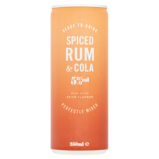 Sainsbury's Spiced Rum & Cola 250ml GOODS Sainsburys   