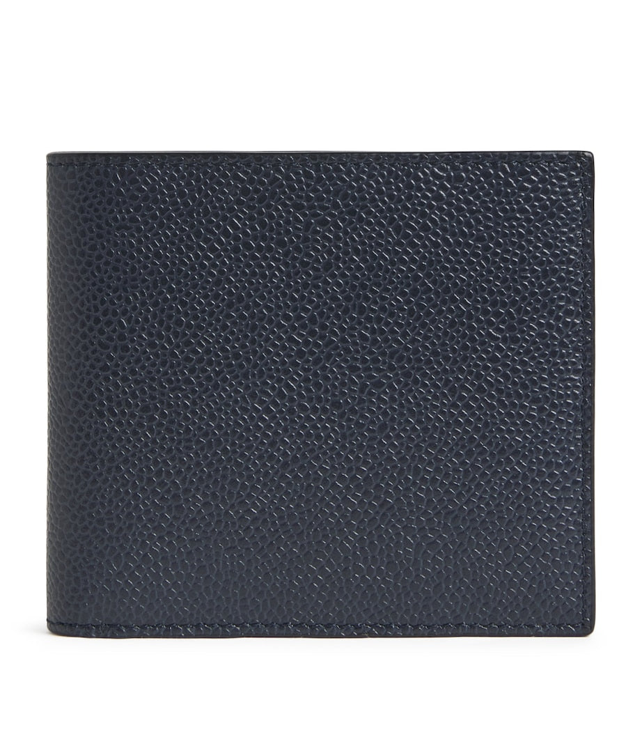 Thom Browne pebble grain leather bifold wallet 10x11cm UK version