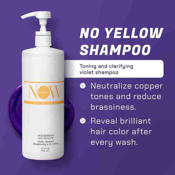 NOW Beauty No Yellow Shampoo 946ml, imported from the UK