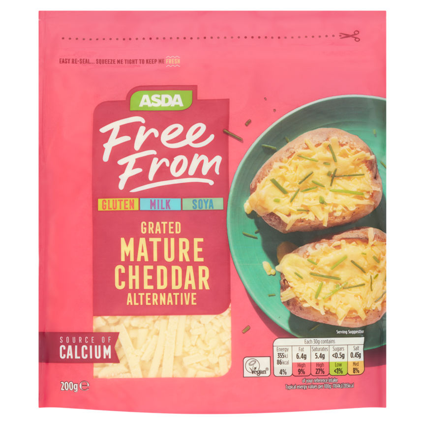 ASDA Free From Grated Cheddar Alternative GOODS ASDA   