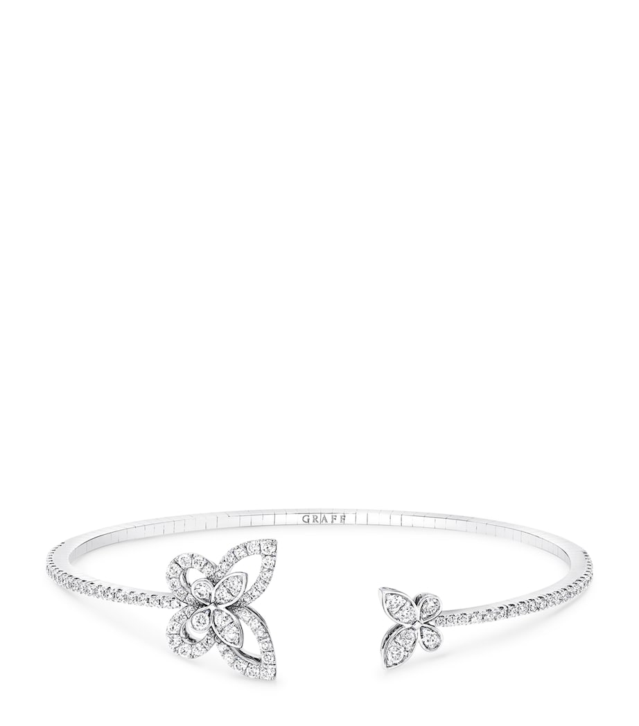 Graff white gold diamond butterfly bangle (British brand)
