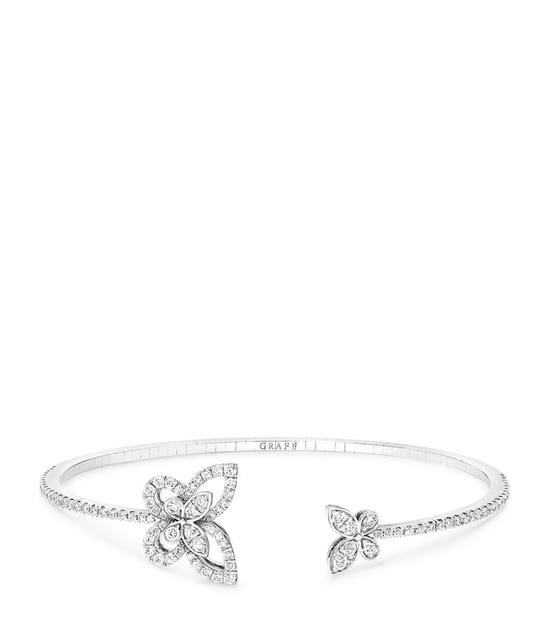 Graff white gold diamond butterfly bangle (British brand)