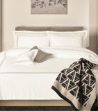 Amalia king duvet cover set in Egyptian cotton sateen with pillowcases - British product