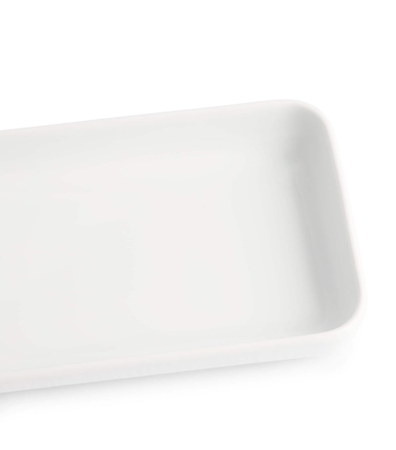 Royal Copenhagen white fluted rectangular dish 36cm x 12.5cm, imported from the UK