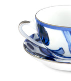 Dolce & Gabbana Blu Mediterraneo porcelain teacup and saucer, imported from the UK