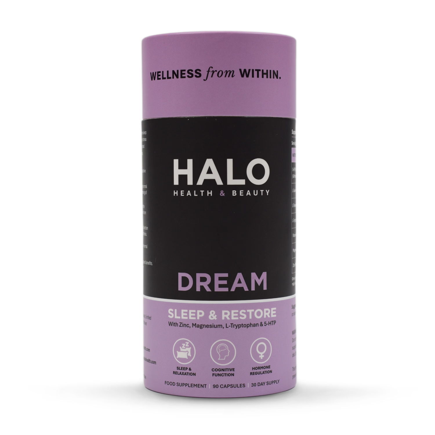 Halo Dream sleep supplement 90 capsules (British brand)