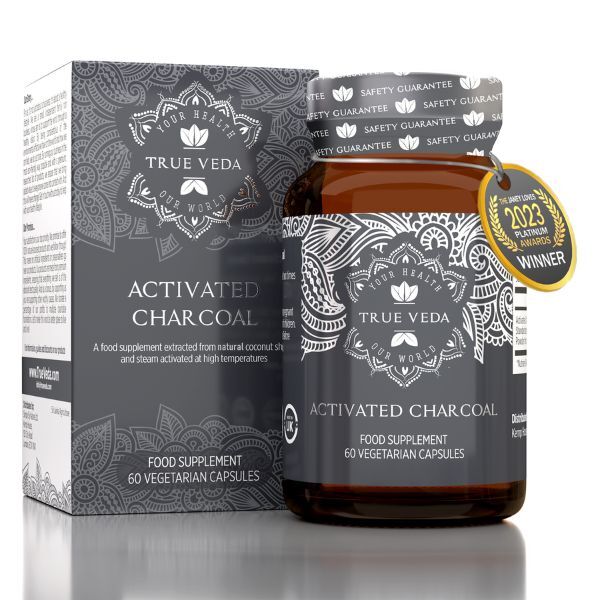 True Veda activated charcoal capsules 60 count (British brand)