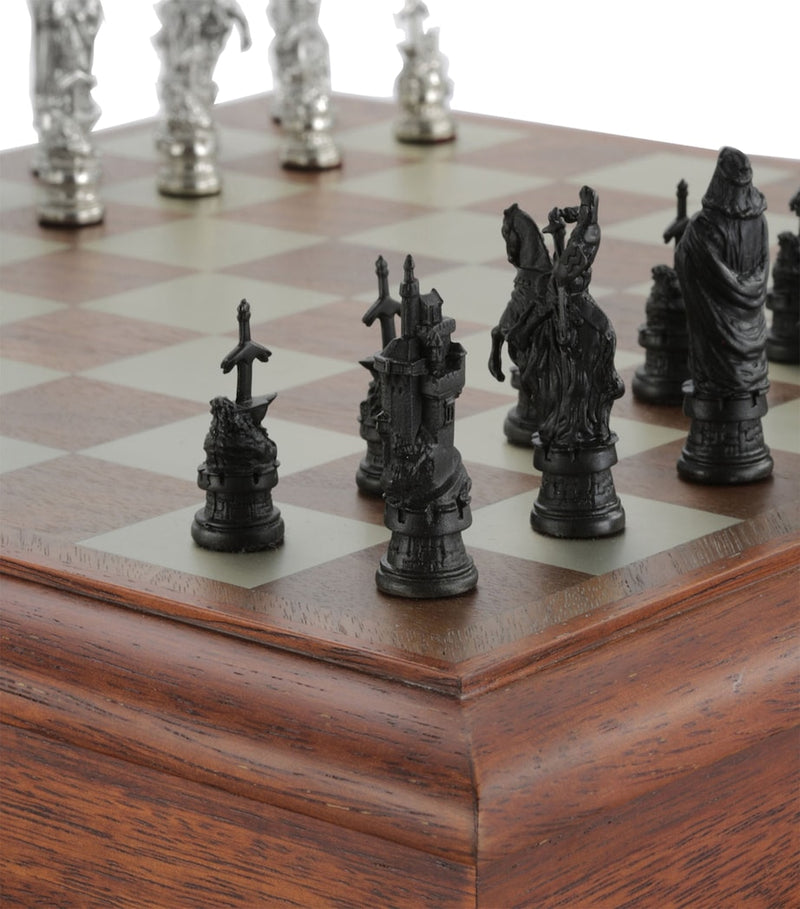 Royal Selangor Camelot pewter chess set, imported from the UK