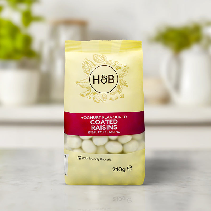Holland & Barrett yoghurt coated raisins 210g - British product