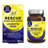 Bach RESCUE Peaceful Night 30 Capsules Sleep & Relaxation Tablets Holland&Barrett   