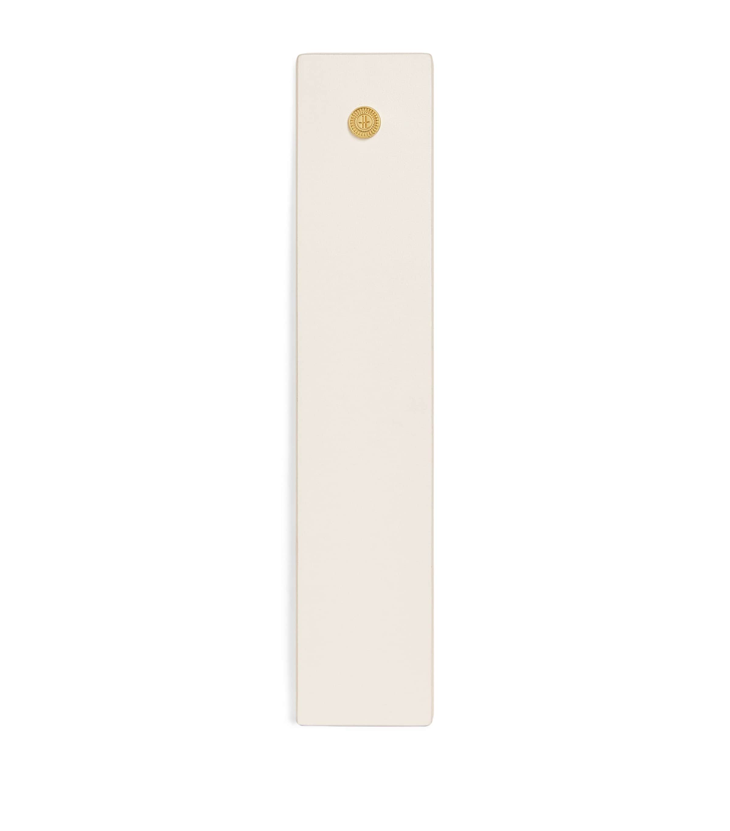Harrods leather embossed-logo bookmark, UK version