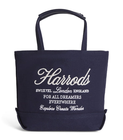 Harrods Harrods Small Embroidered Logo Tote Bag- Buy online at McGrocer