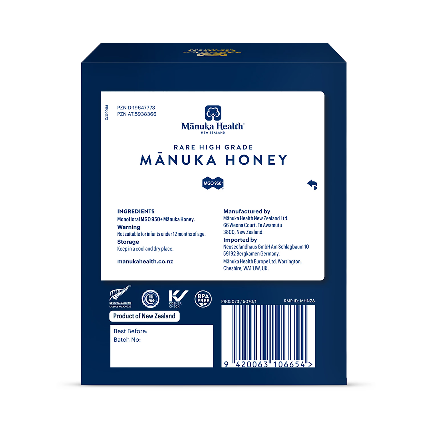 Manuka Health MGO 950+ honey 250g - British product