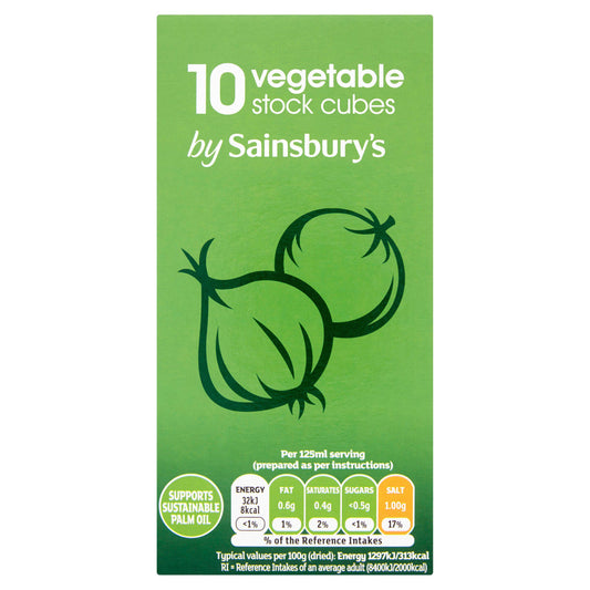 Sainsbury's Stock Cubes, Vegetable 10x10g Stocks Sainsburys   