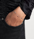 Astrid & Miyu white gold topaz heart bracelet (British brand)