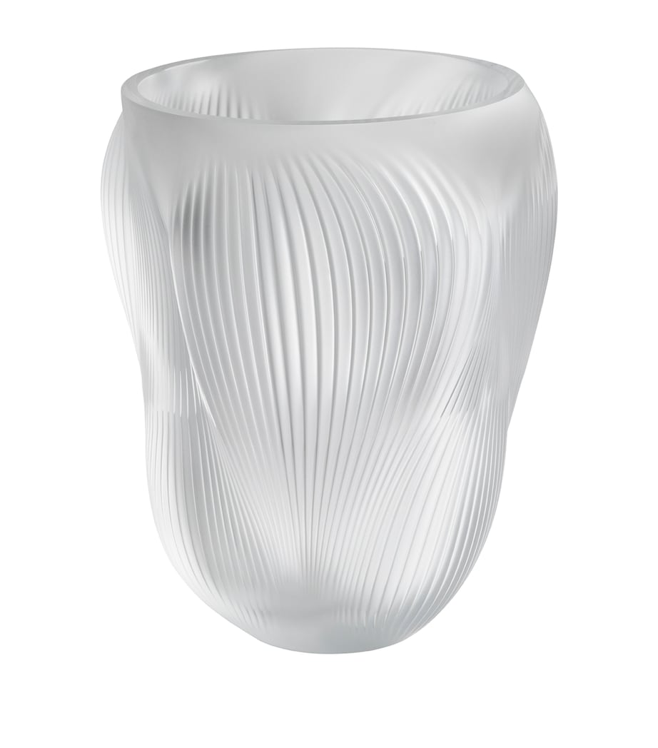 Lalique large crystal Alizé vase 33cm - British product