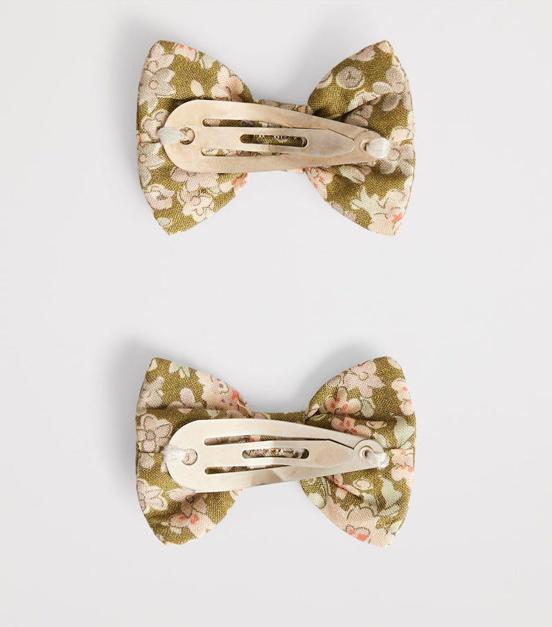 Bonpoint organic cotton Miniclic hair clips set of two, UK version