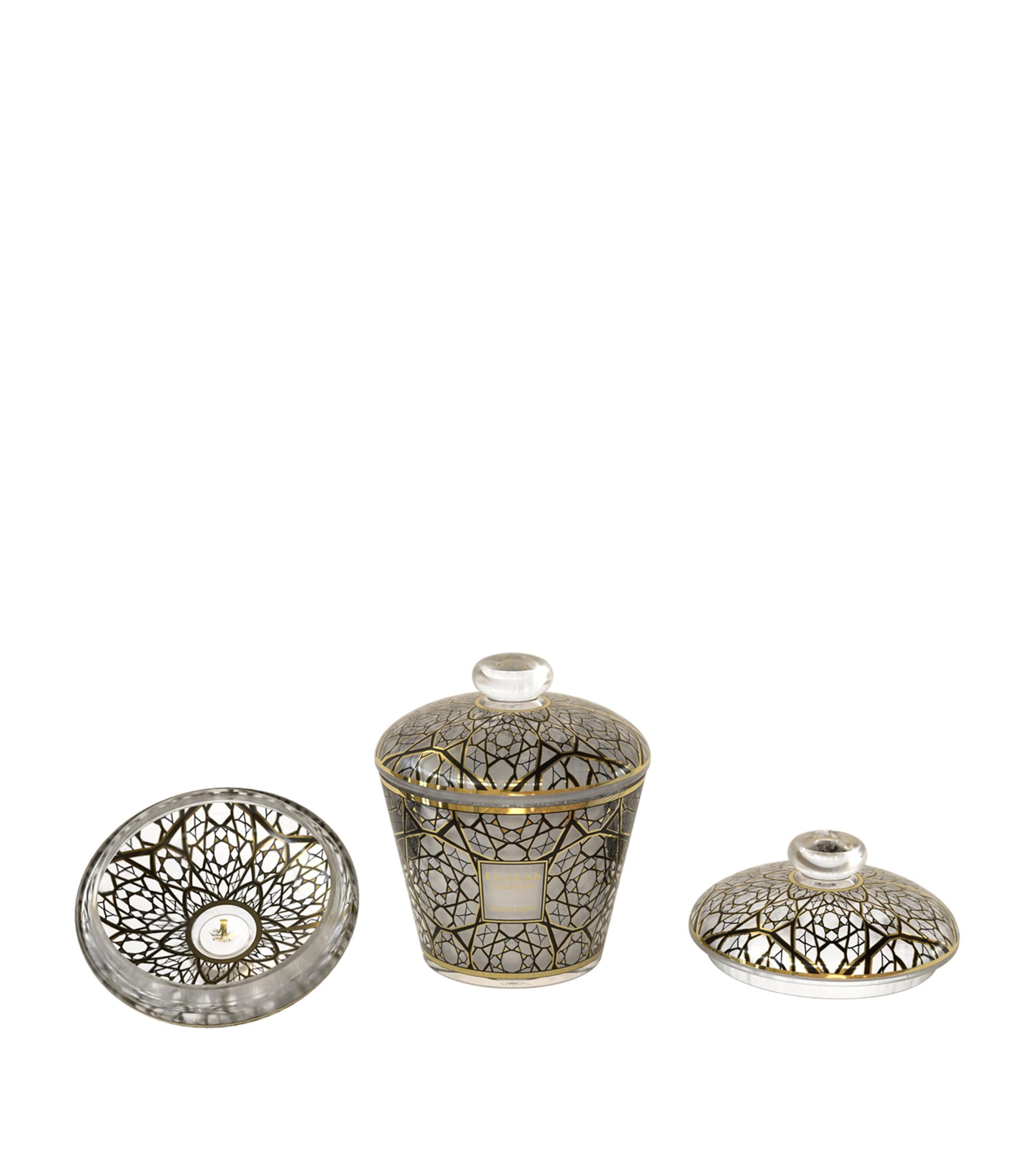 Baobab Collection glass dome and Arabian Nights candle gift box - British product