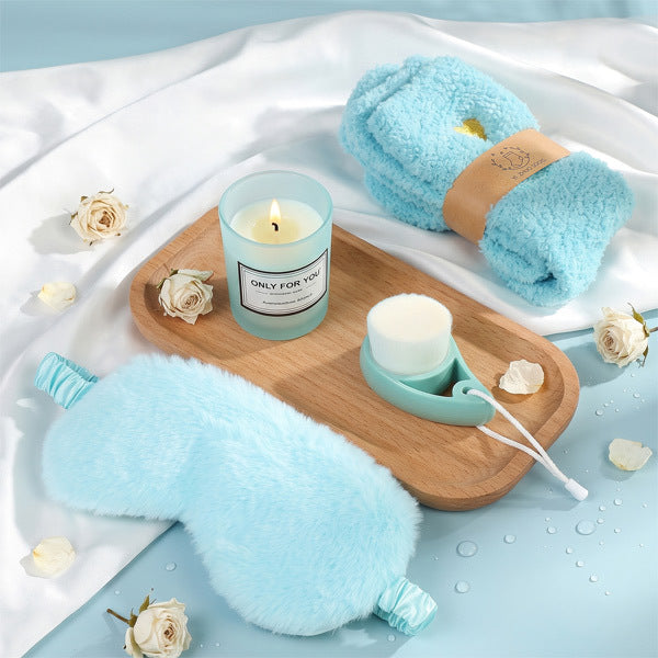 Livingandhome relaxation bath set 12 pieces in blue gift box, UK version