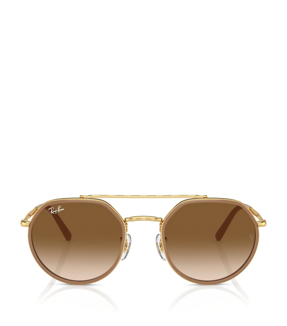 Ray-Ban metal irregular sunglasses with metallic brow bar, UK version