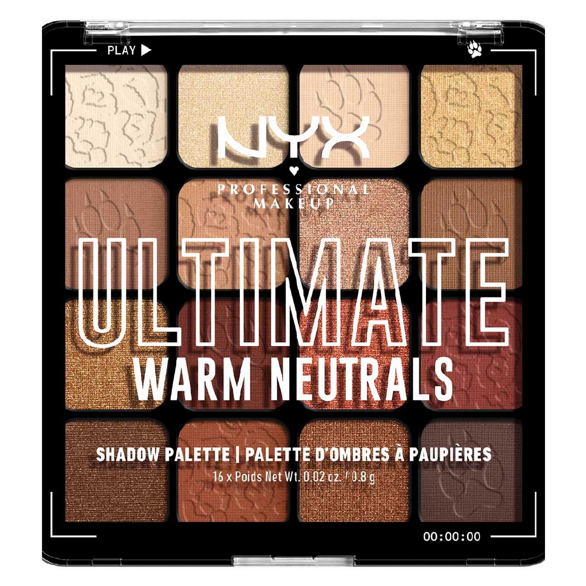 NYX Professional Makeup Ultimate Shadow Palette Vegan 16-Pan - Warm Neutrals GOODS Boots   