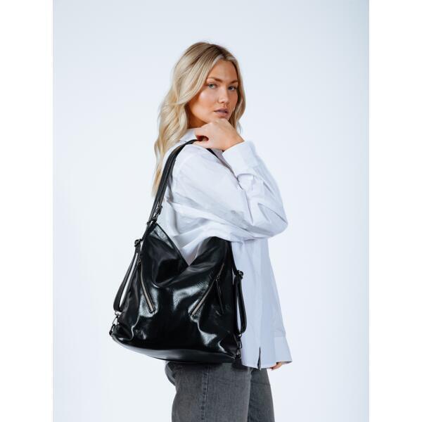 SVNX 2-in-1 black shoulder bag backpack 34x36x16cm (British brand)