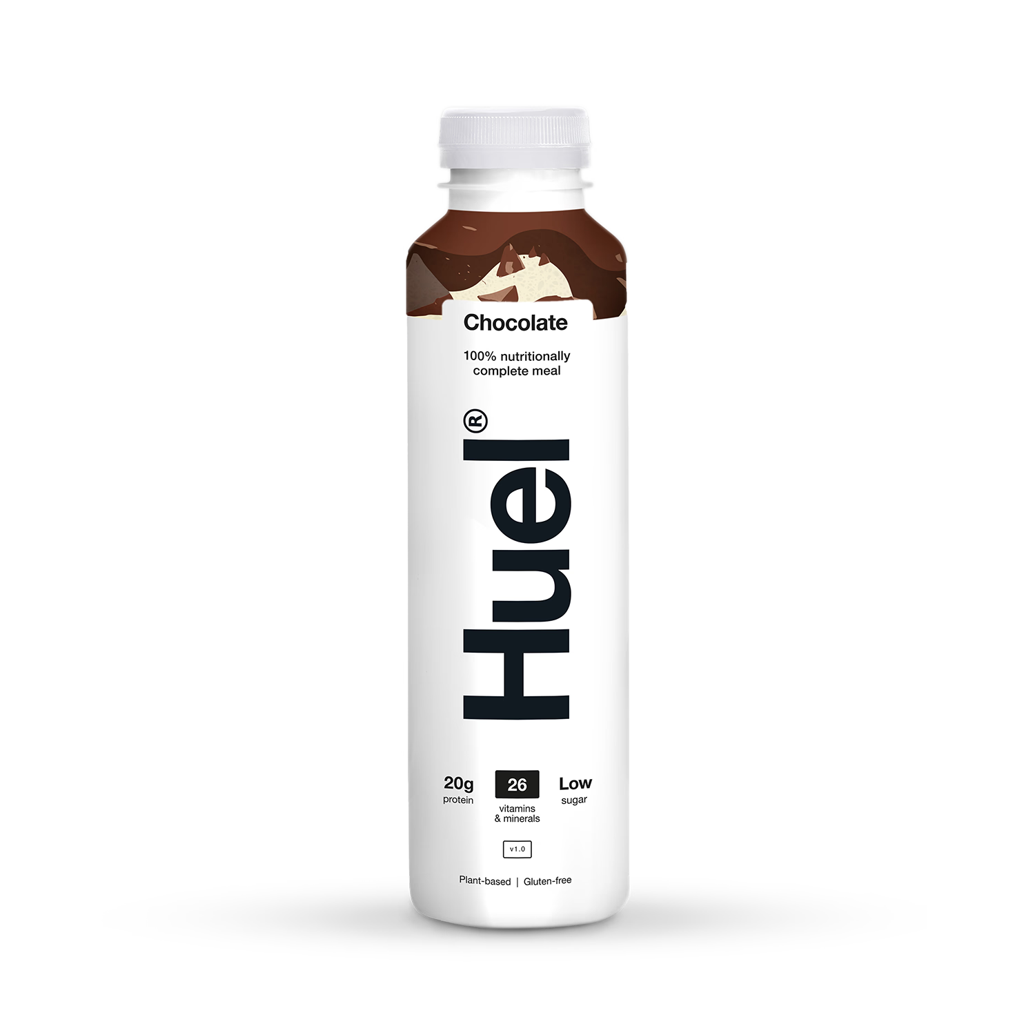 Huel nutritionally complete meal replacement chocolate flavour 500ml, UK version