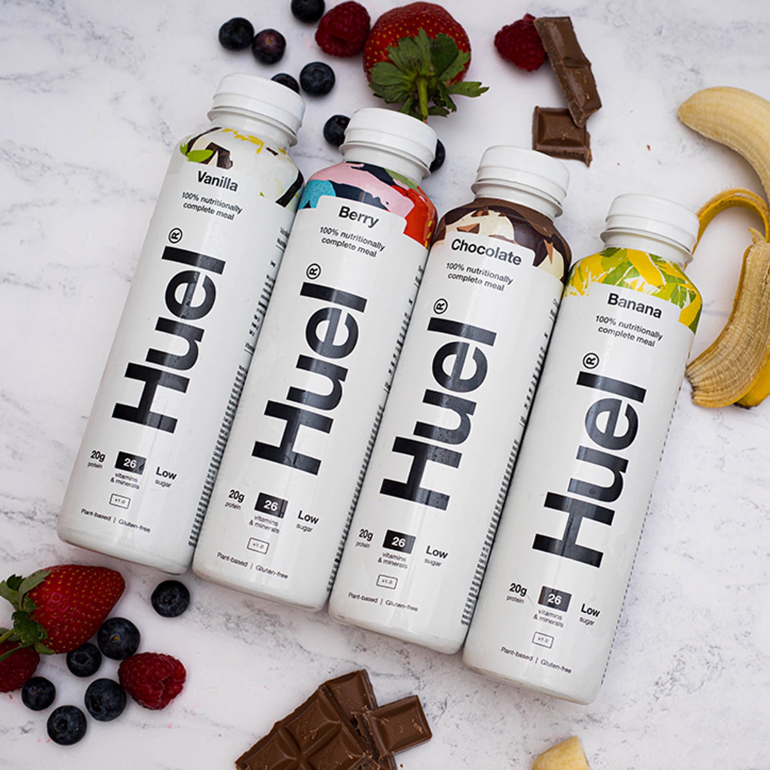 Huel nutritionally complete meal replacement chocolate flavour 500ml, UK version