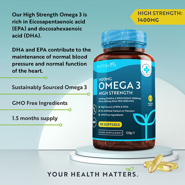 Nutravita Omega 3 High Strength 1400mg - 90 Softgels GOODS Superdrug   