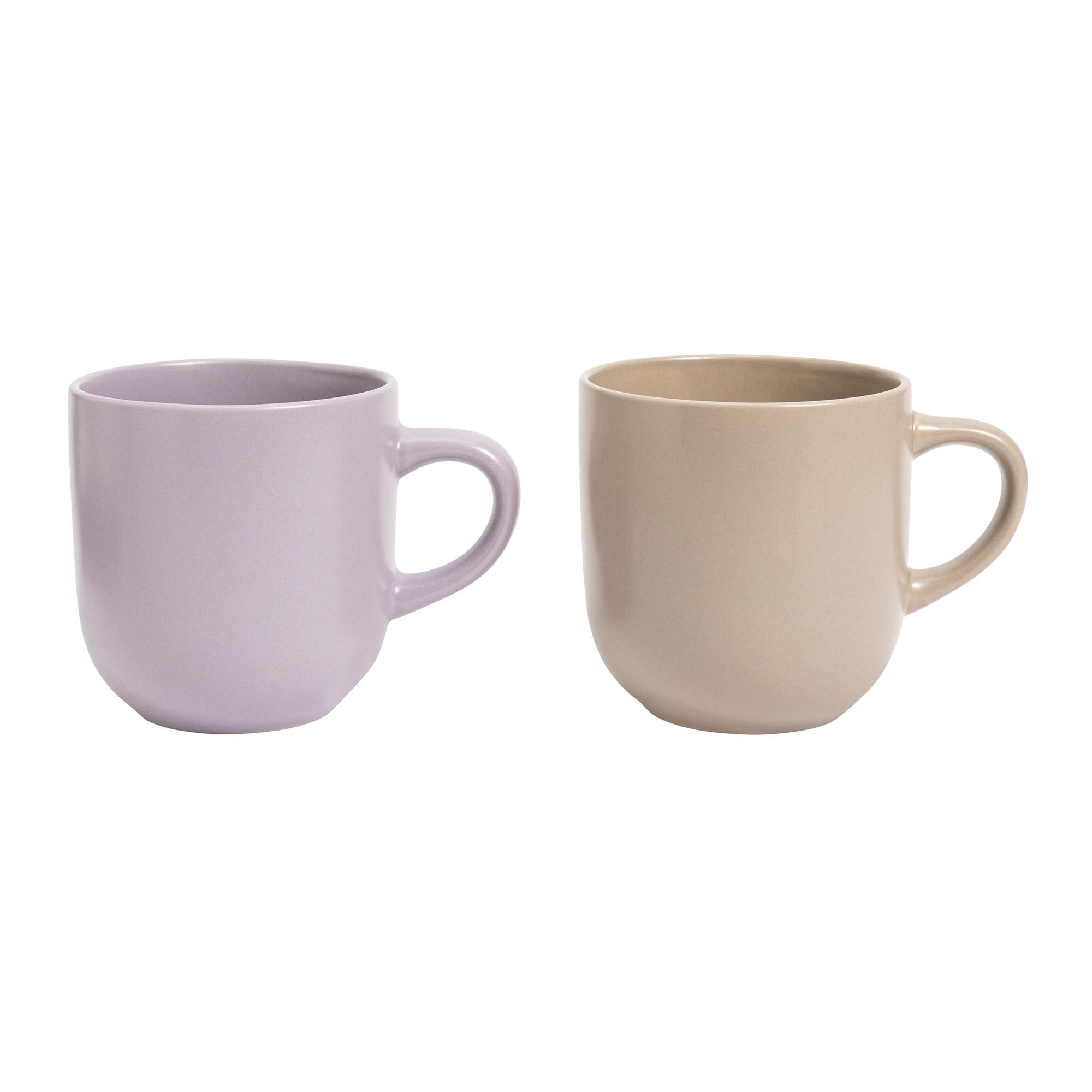 Habitat Matte Mushroom & Lilac Mug Assortment GOODS Sainsburys   